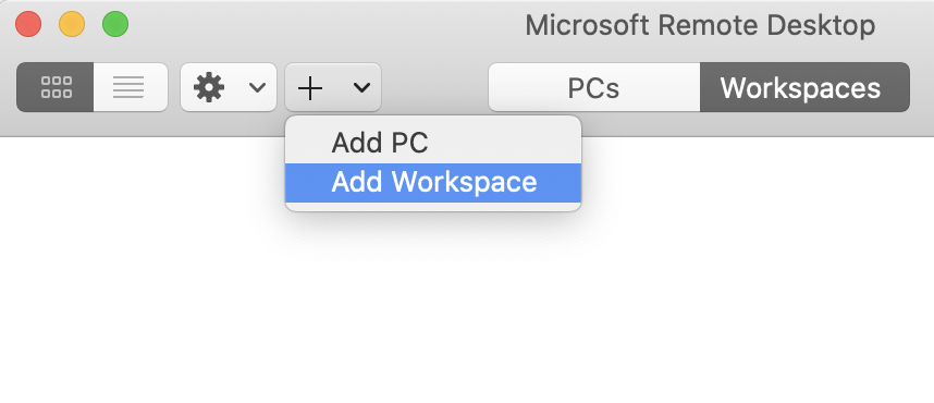 wvd mac add workspace