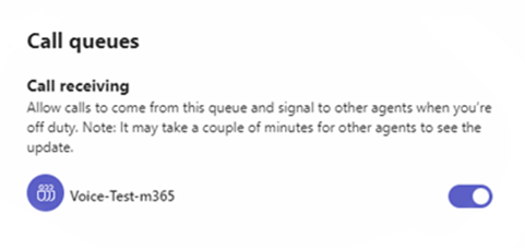 call queues settings