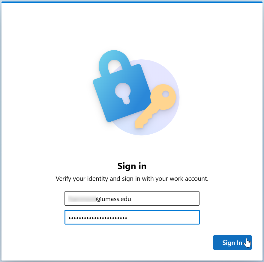 Sign In dialog box