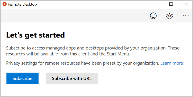 WVD windows app subscribe