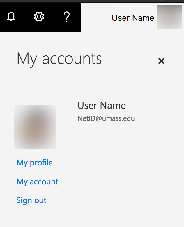 Location of sign out button in menu