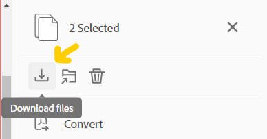 Adobe DC download button