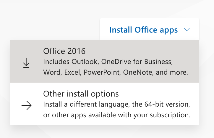 Install Office button