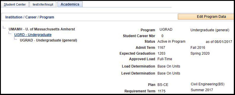 Academics Tab part 1 image