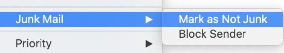 Marking as not junk on mac desktop outlook