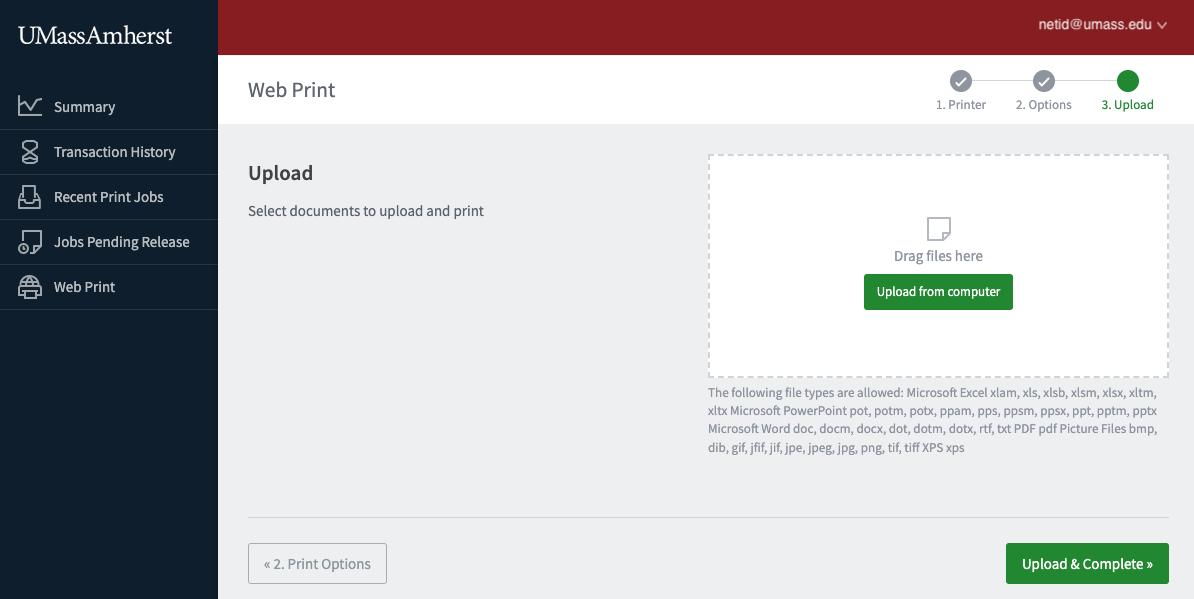 uprint-3.jpg Window to upload files