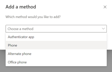 add phone.png selecting phone in the add method dropdown