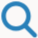A blue circle with a magnifying glassDescription automatically generated
